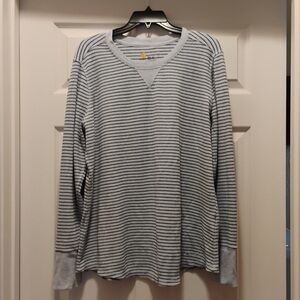 Carhartt Men's Striped Long Sleeve Shirt Comfortable Fall Work Relax Size XXL